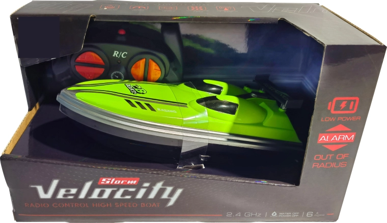R/C speedboat Velocity Storm 1:16 2.4 GHz lime green