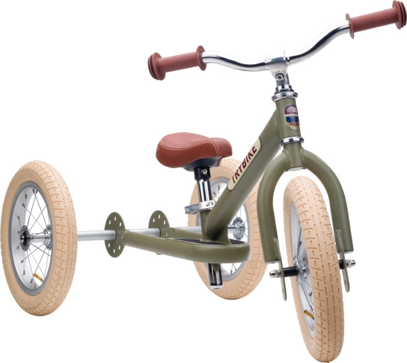 Trybike otroško poganjalček 2v1 (tricikel/poganjalček) mat zelena