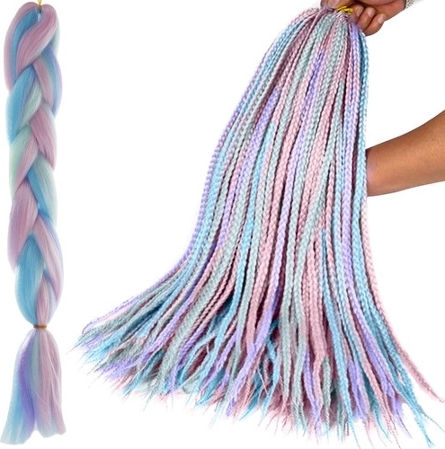 Sintetični lasje ombré vijolično–modri