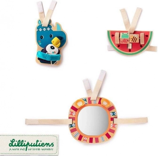 Lilliputiens - Lesene viseče igrače Nosorog Marius od 9 mesecev