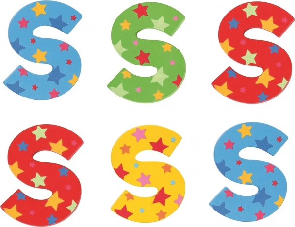 Bigjigs Toys lesena črka Zvezdica S