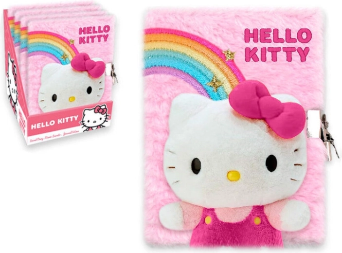 Plišasti dnevnik HELLO KITTY A5 z zadrgo