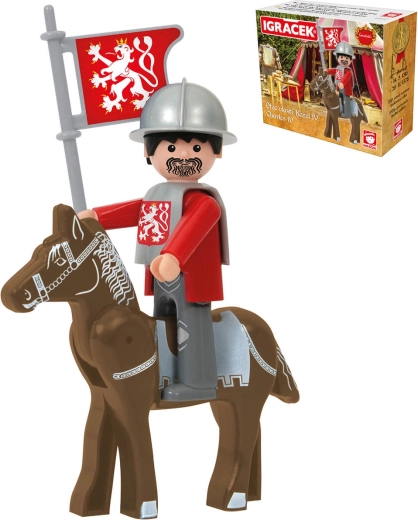 Efko Igráček Karel IV. Loučeň igralni set z oklepom in konjem