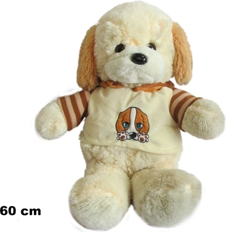 Velik plišasti pes z majico 65 cm