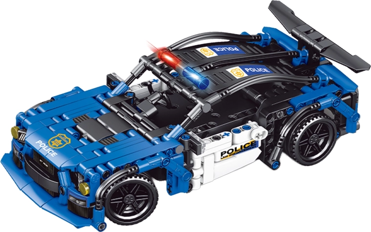 Komplet policijskega RC-avtomobila na daljinsko upravljanje, 24,5 cm
