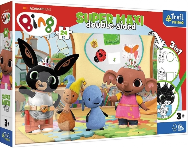 Sestavljanka Super Maxi dvostranska Bing in prijatelji