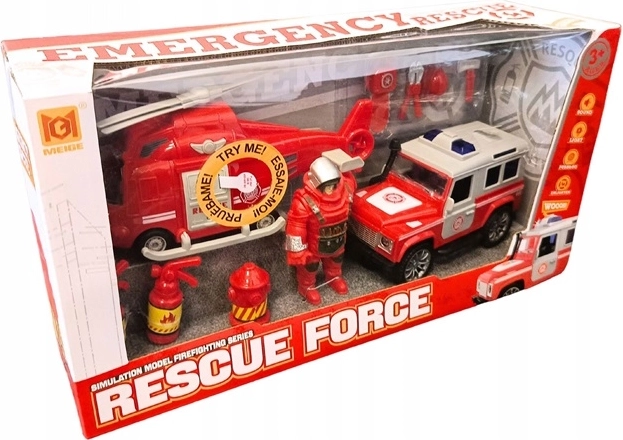 Rescue Force otroški reševalni komplet s helikopterjem, SUV-jem in figurico