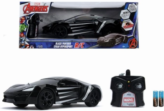 RC avto MARVEL Black Panther Lykan 1:16 z USB polnjenjem