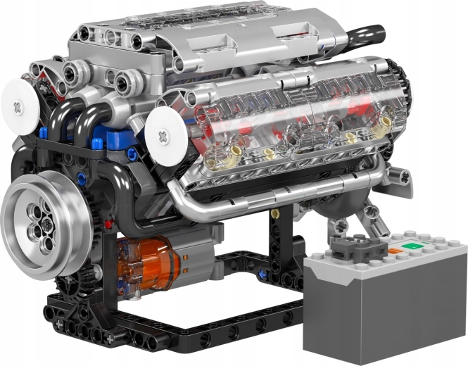Komplet za sestavljanje motorja V8 Mould King, 552 delov