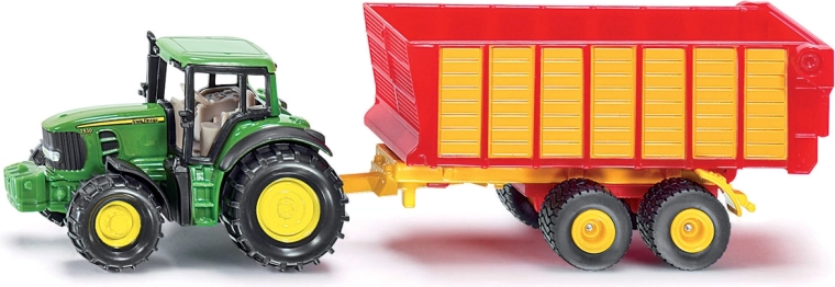 Traktor John Deere s prikolico za silažo
