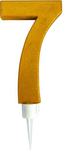 Torta svečka številka 7 zlata 16 cm