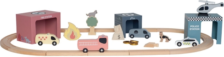 Jabadabado Wooden Rescue Train Set