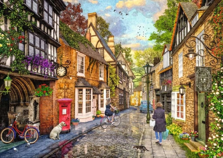 Ravensburger sestavljanka Down the Lane 2: Meadow Hill Lane 1000 kosov