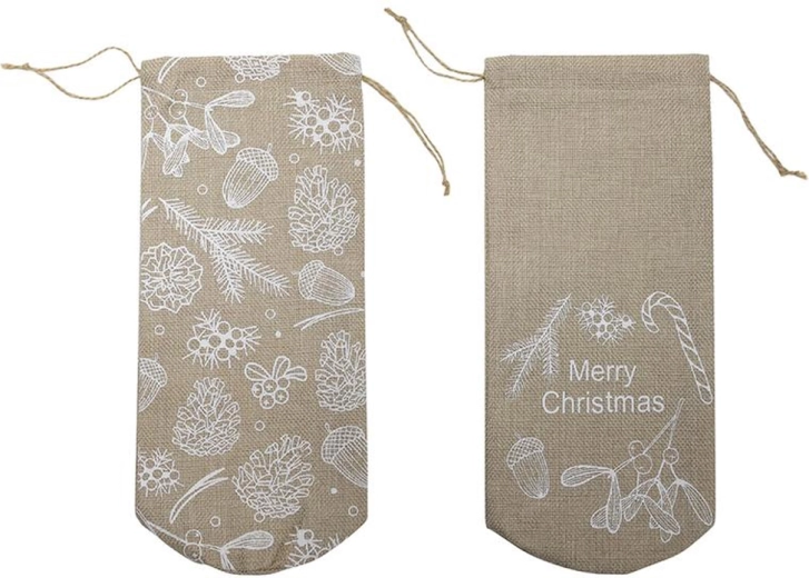 Darilna jutina vrečka 10 × 30 cm, siva