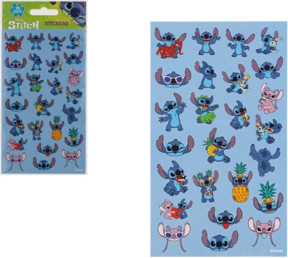 Večkrat uporabne nalepke Lilo in Stitch, modre – 1 kos