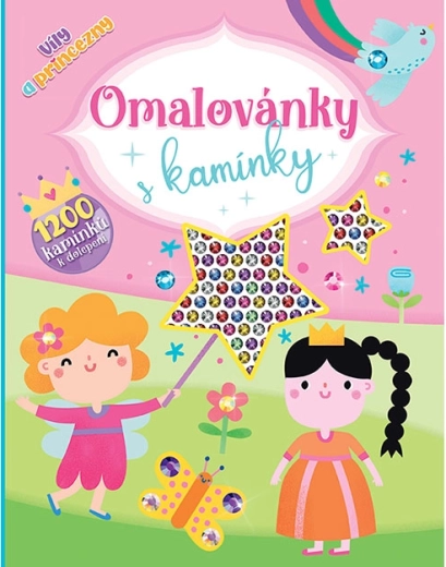 Pobarvanka z bleščečimi kamenčki Vile in princese