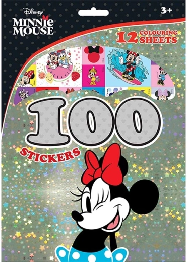 Minnie – komplet 100 nalepk in pobarvank