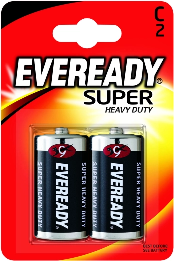Energizer Eveready Super Heavy Duty baterije C (R14) 1,5 V – 2 kos