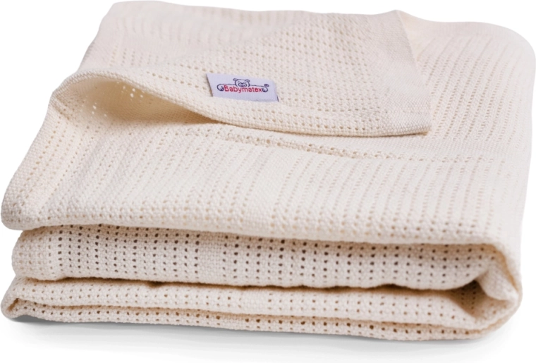 BabyMatex Cotton Knit Blanket Sisi 75 × 100 cm ecru (ivory)