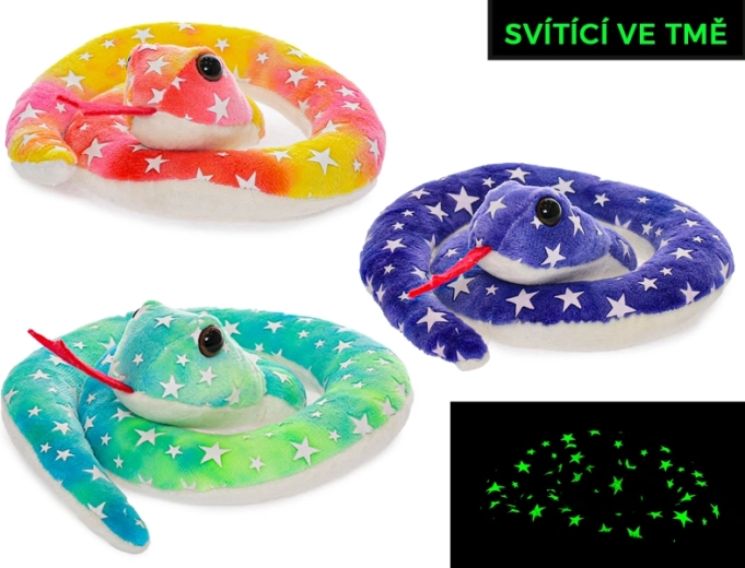 Plišasta kača s svetlečimi elementi 18 cm