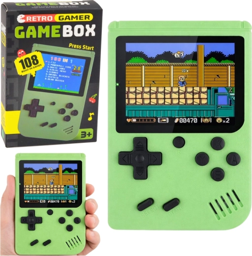 Prenosna retro igralna konzola z LCD zaslonom – 108 iger