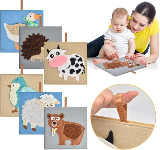 Senzorične slikice živalice 2Kids Toys – komplet 6 kosov