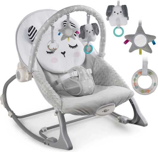 Ležalnik z vibracijami Nukido – siv