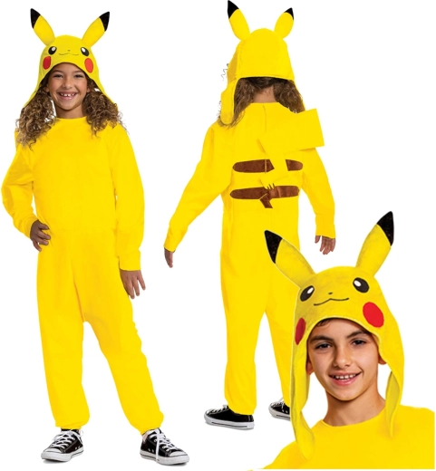 Otroški kostum POKEMON Pikachu kigurumi 127–136 cm (7–8 let)