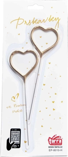 Zlate iskre v obliki srca 16,5 cm