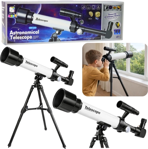 Otroški astronomski teleskop z držalom za telefon
