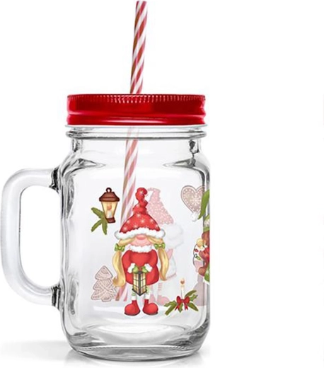 Kozarec s slamico TORO 450 ml z motivom vilincev