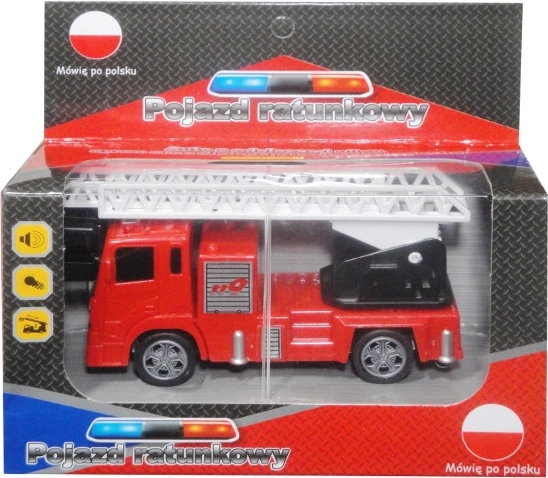Reševalno vozilo s poljskim glasovnim modulom in lučmi