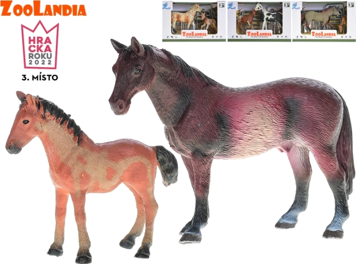 Zoolandia konj z žrebetom in dodatki (10–15 cm)