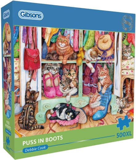 Gibsons Puss in Boots Cats XL puzzle 500 pieces