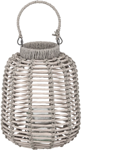 Pleteni lampijon 22 × 27 cm siv