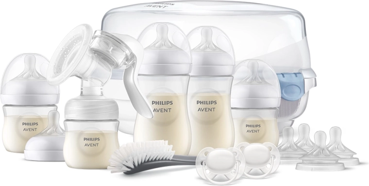 Philips Avent komplet za dojenje Natural Response z ročno prsno črpalko in mikrovalovnim sterilizatorjem