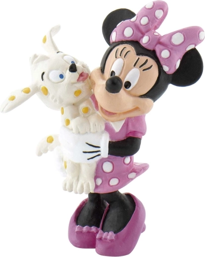 Minni Mouse s kužkom ročno poslikana figurica
