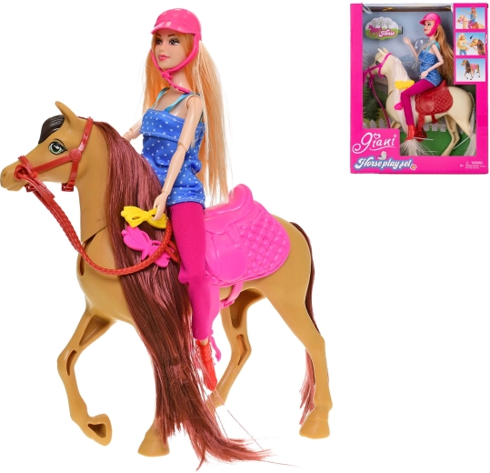 Punčka s konjem 29 cm in 33 cm – komplet za male ljubitelje jahanja