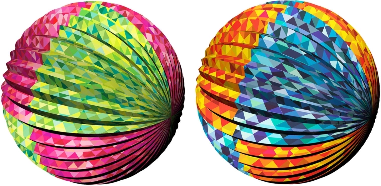 Papirnat lampijon MY PARTY 25 cm – barvni zložljivi dekor