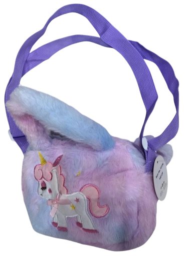 PINK crossbody torbica z enorogom in zvezdicami