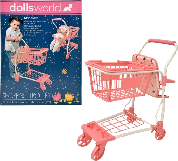Dolls World nakupovalni voziček s sedežem za punčko