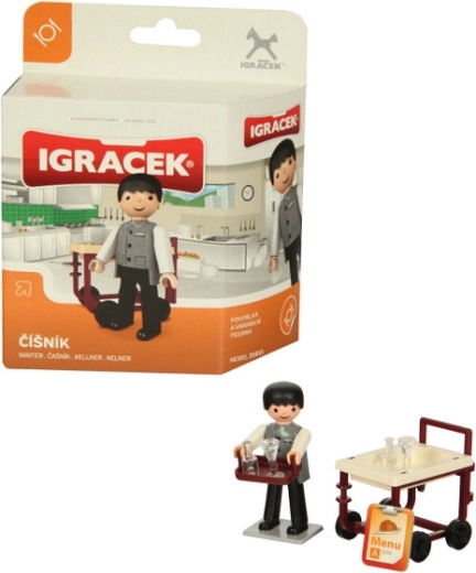 EFKO Igráček Waiter – figurine with accessories in a box