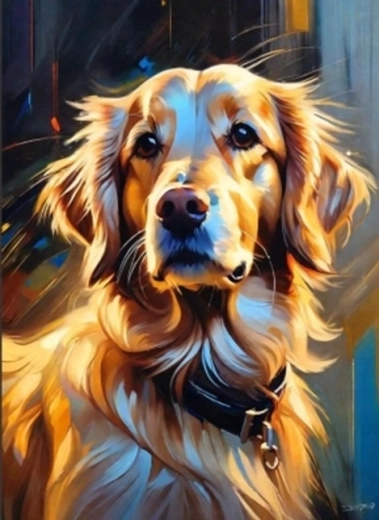 Diamantno slikanje – portret labradorca 30 × 40 cm