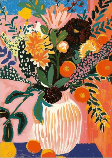 Sestavljanka Bohemian Flower 500 koščkov z lepilom