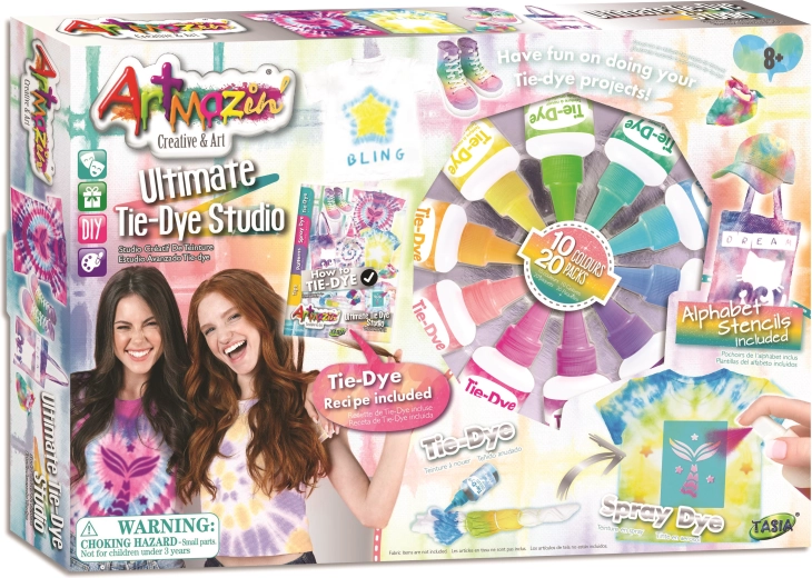 Tasia komplet za tie-dye barvanje z 10 barvami