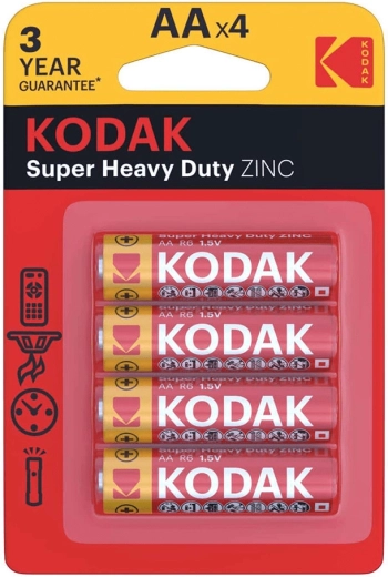 Kodak Heavy Duty cinkovo-ogljikova baterija AA (R6) – pakiranje 4 kos