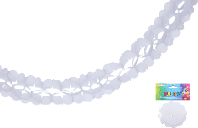 Papirnata bela girlanda 3,6 m