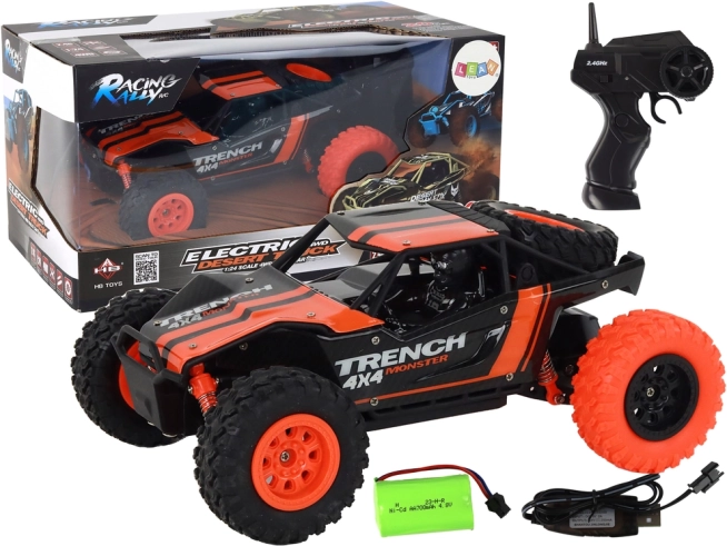 RC terensko vozilo 1:24 s pogonom 4x4 – oranžno