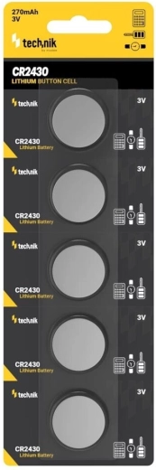 Technik Platinum litijeva gumbna baterija CR2430 3 V, pakiranje 5 kos