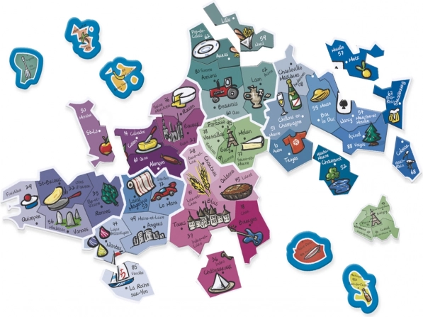 Jeujura Magnetni zemljevid Francije